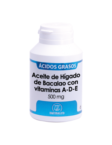 [2121535] Aceite de higado de bacalao con vitaminas A-D-E 500 mg 180 cap