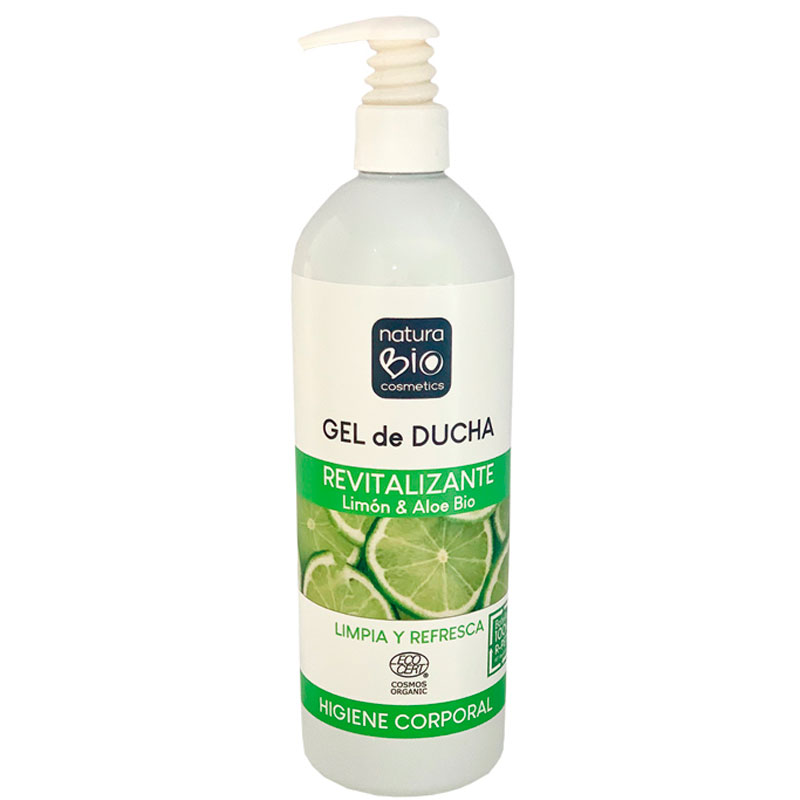 Gel de baño revitalizante (limón y aloe) 740 ml - Naturabio