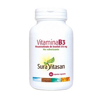 [3180224] Vitamina B3 no ruborizante 375mg 60 caps. Suravitasan