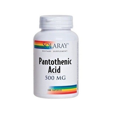 Vitamina B5 Acido Pantotíénico 500mg 100 caps. solaray