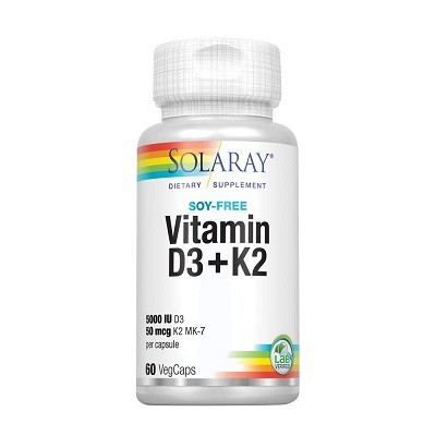 [3180290] Vitamina D3 + K2 4000UI/50mcg 60 caps. Solaray