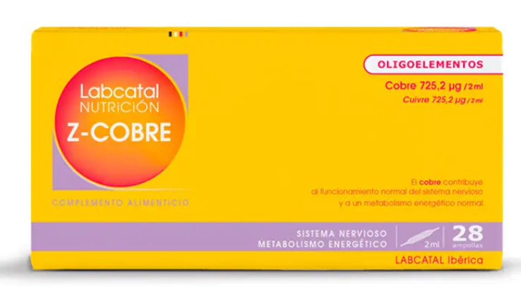 Oligosol zinc cobre 28 ampollas - Labcatal
