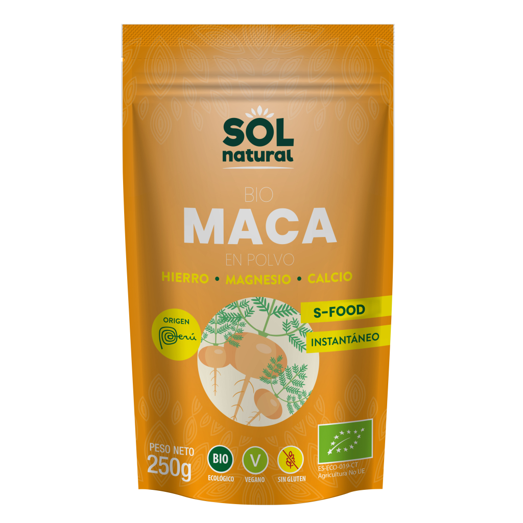 Maca En Polvo Bio Vegano 250 g - Solnatural