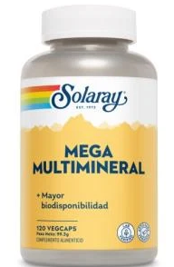 Mega MultiMineral 120 vegicaps - Solaray