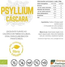Psyllium cáscara molida 200 gr. Energy Feelings