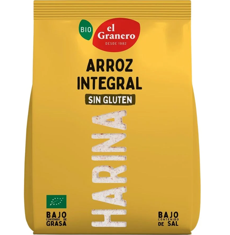 Harina Arroz Integral bio 500 g - El Granero