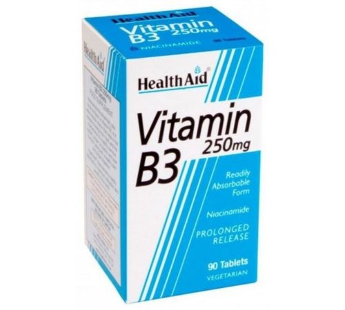 [3181218] Vitamina B3 250 mg. 90 comprimidos Health Aid