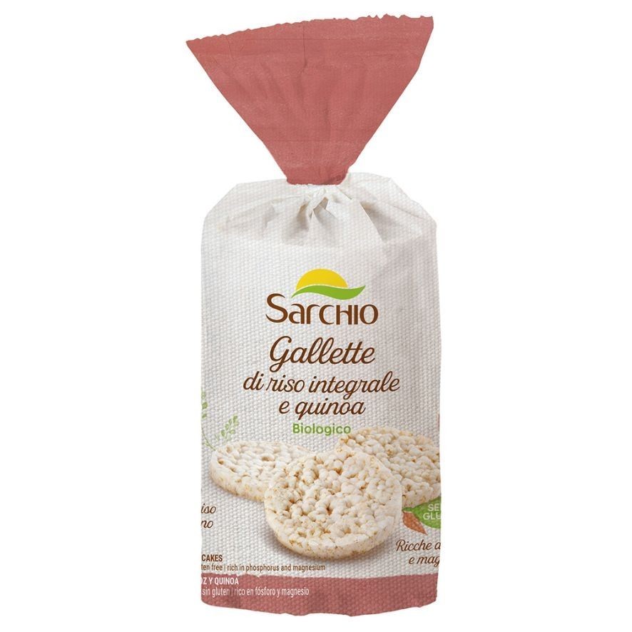 Tortitas de arroz con quinoa S/G 100 gr. Sarchio