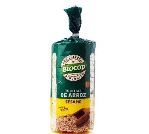 Tortitas de arroz con sésamo S/G 200 gr. Biocop