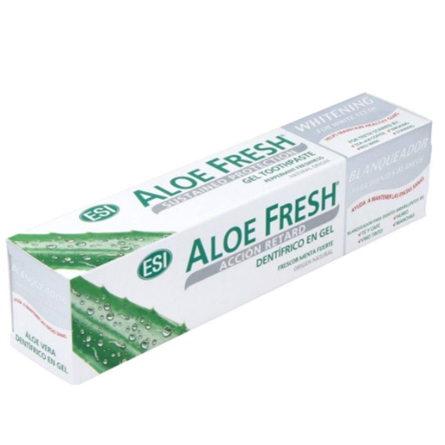 Dentífrico Aloe Fresh blanqueante Menta fuerte - Trepat diet