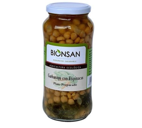 Garbanzos cocidos espinaca 540 g - Bionsan