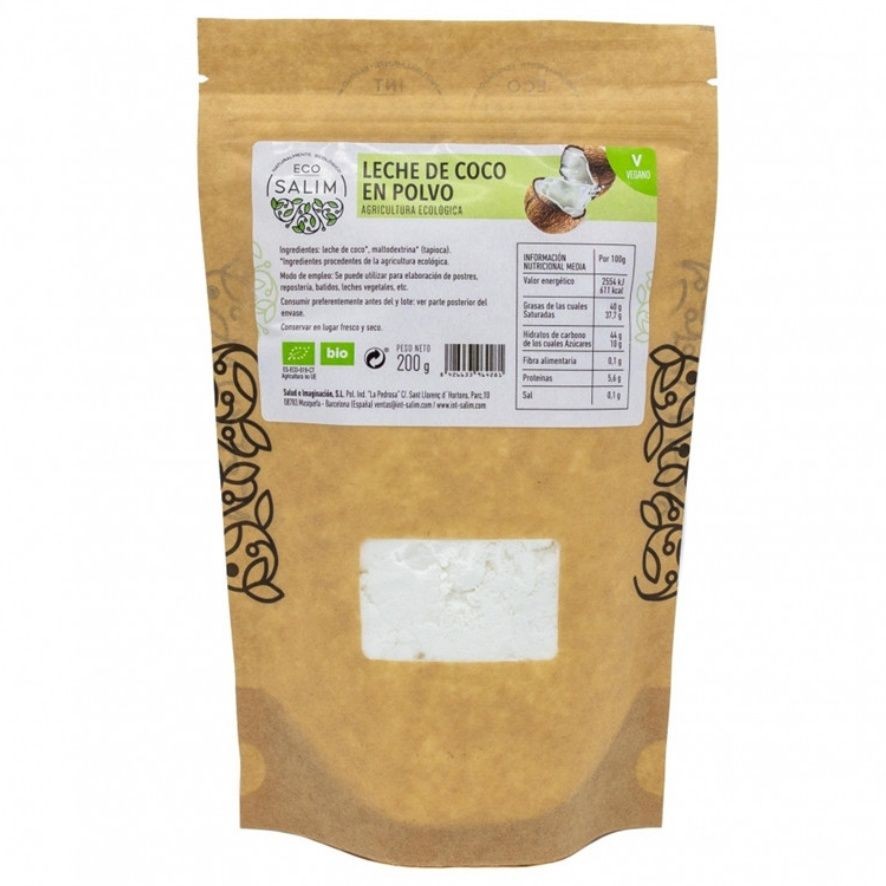 Leche coco polvo Bio Vegano 200 gr Intsalim
