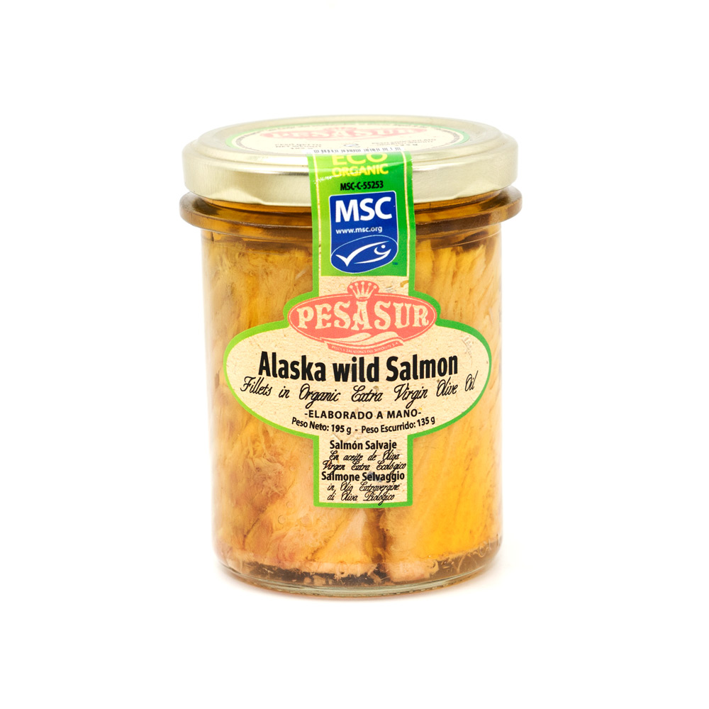 Salmón salvaje filetes aceite oliva v.e. eco - Pesasur
