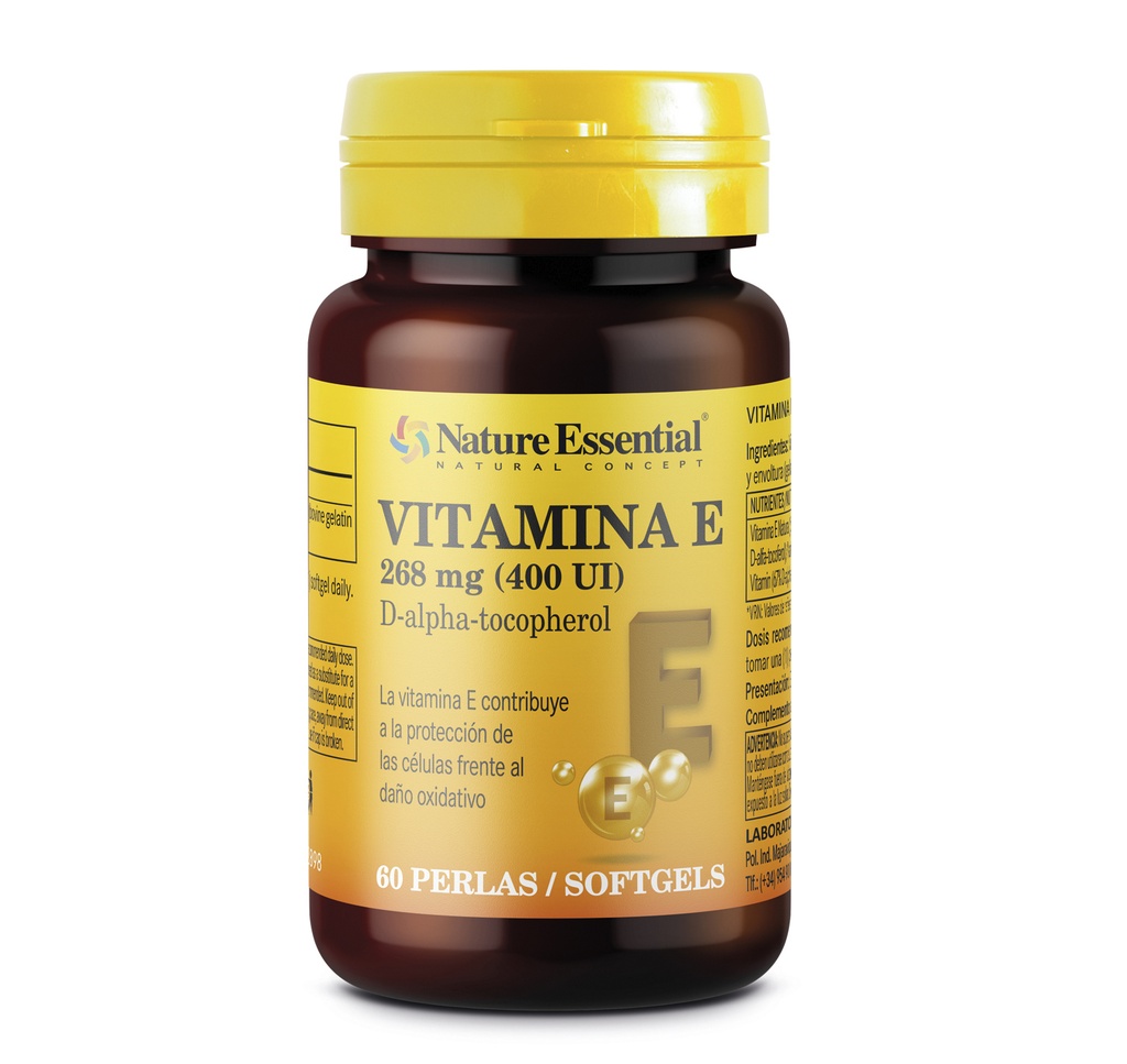 Vitamina E 400 IU 268 mg 60 perlas - Nature Essential